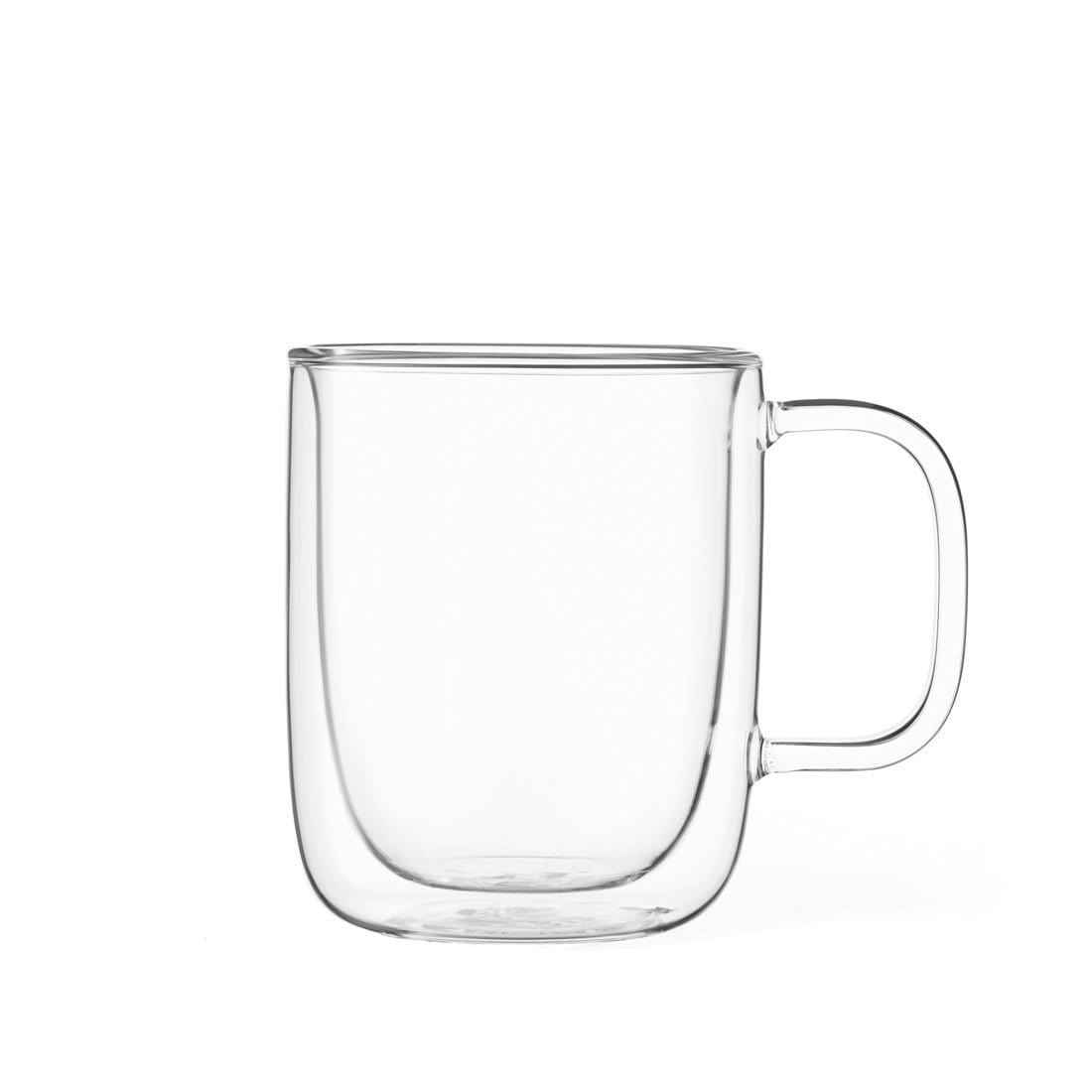 Greyghost Transparent Cylindrical Double-Wall Glass Mug Coffee Cup with  Handle, for Coffee/Latte/Cappucino/Tea/Water/Milk, 250ml, Green 