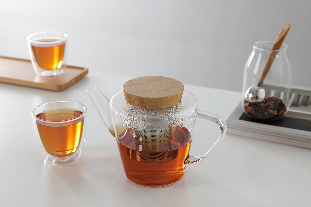 INFUSION Glass Teapot With Bamboo Lid - Large